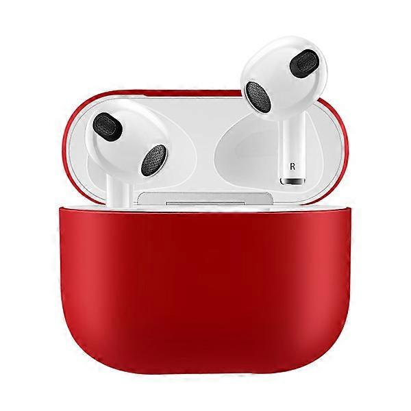 Silicone Case compatible with Apple compatible with AirPods 3 Red