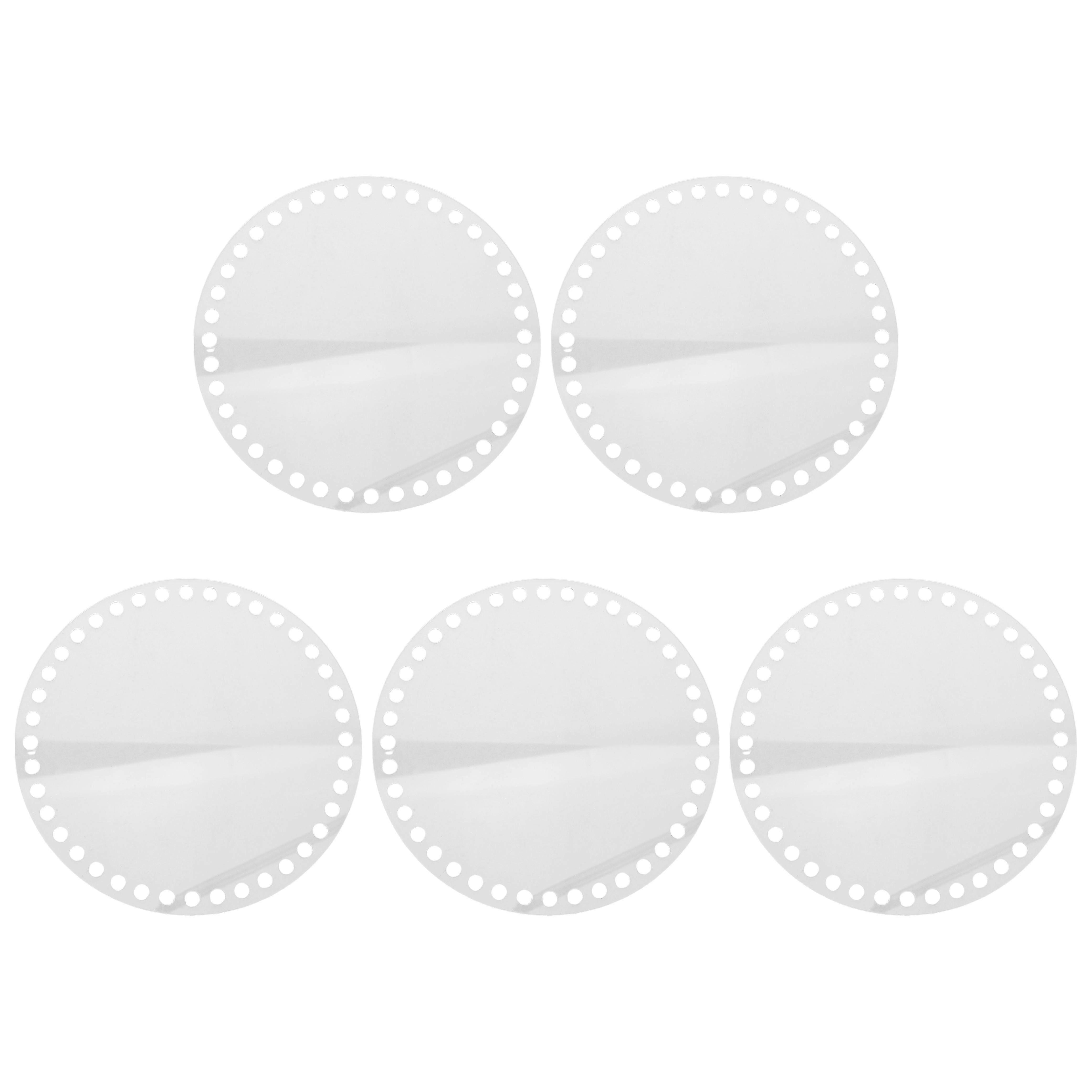 Acrylic Transparent Sheet Acrylic Bag Bottom Base for Weaving 5Pcs