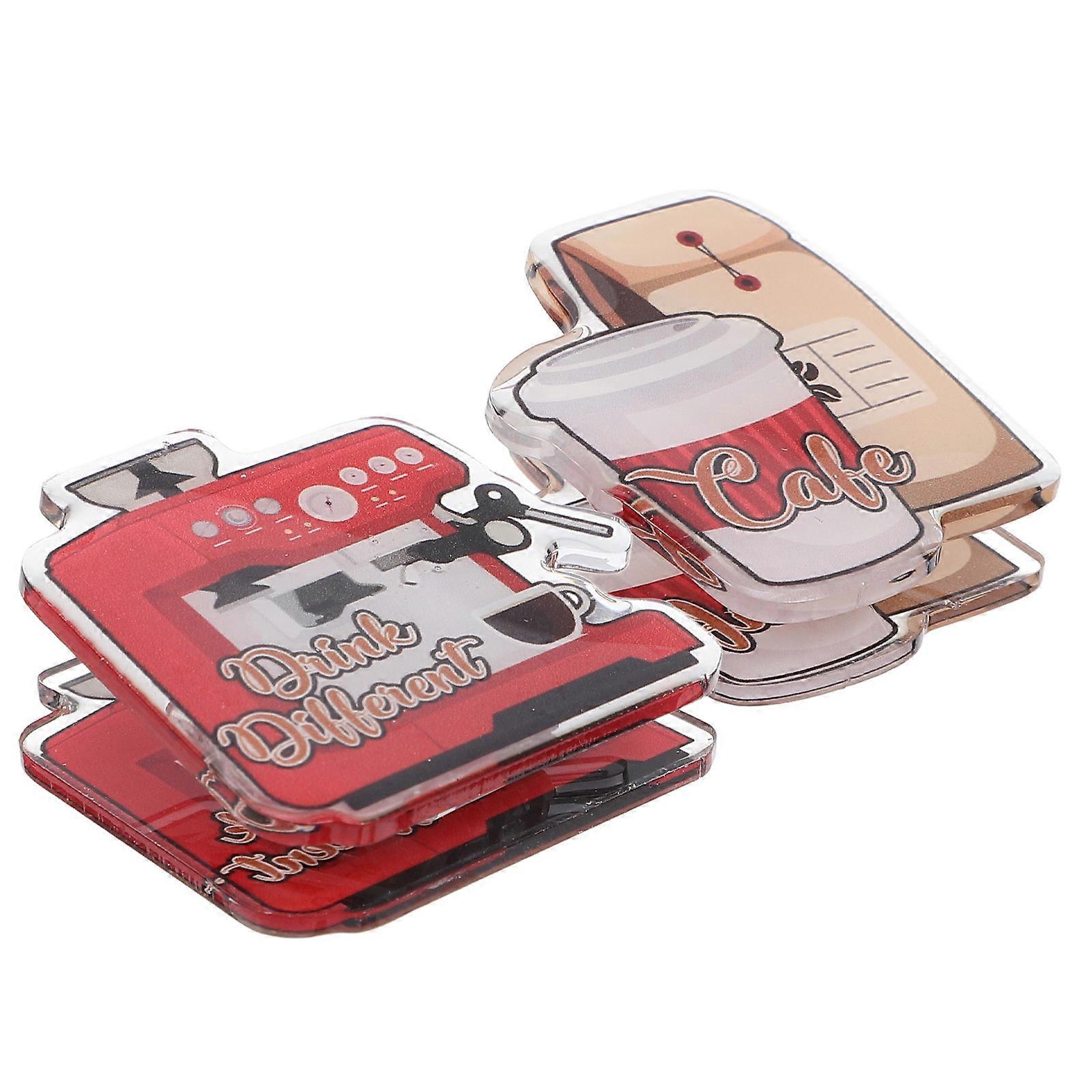 Scrapbooking Memo Holder Multi Function Coffee Machine Shape Retro Design Home Decoration 2Pcs