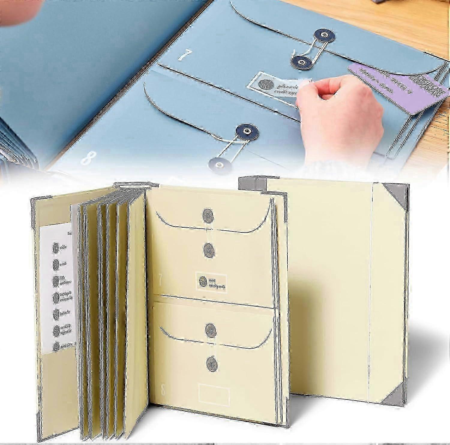 Personal Document Binder, Folio Organizer for Emergency Info and Important Papers
