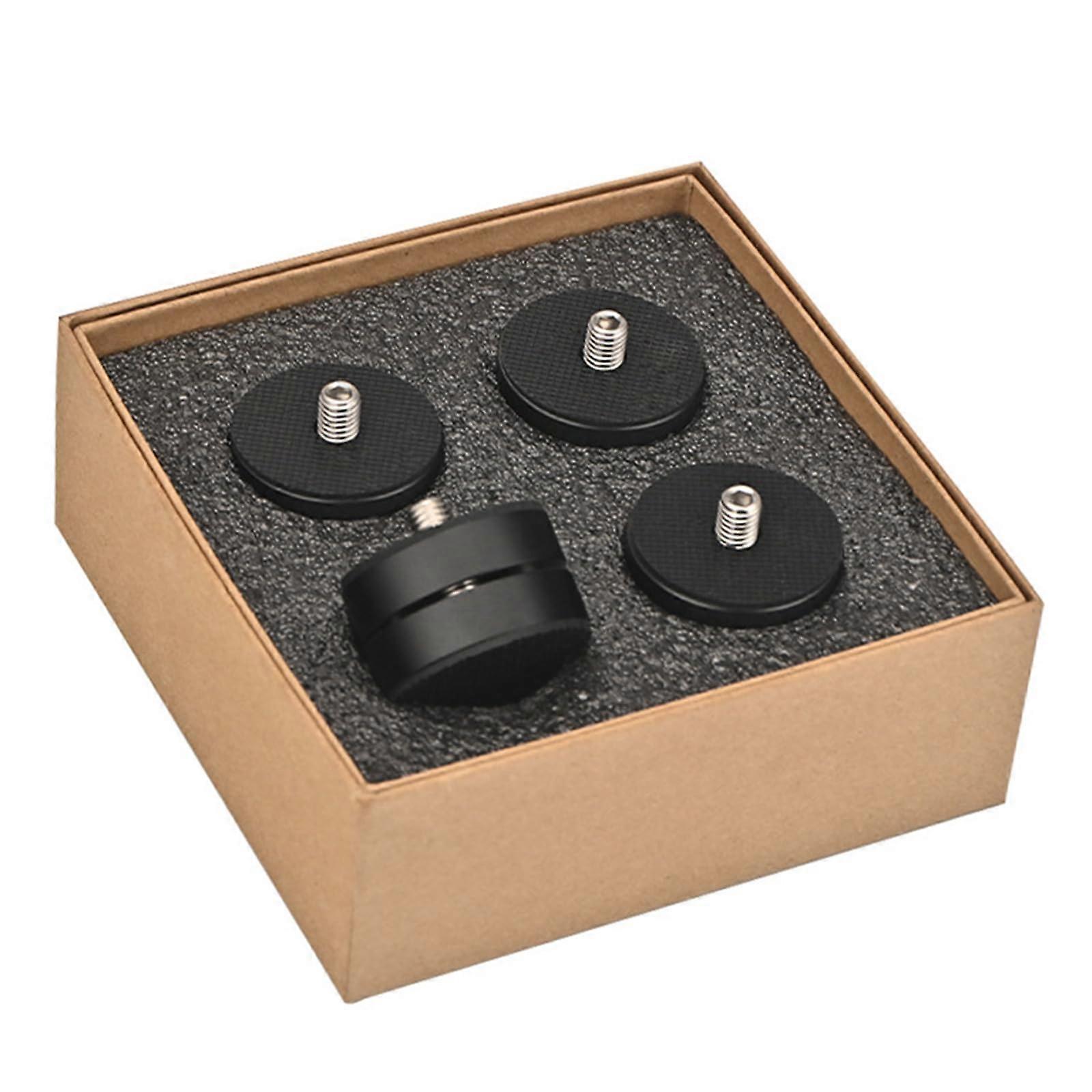 Shock Absorbing Floor Feet Set Of 4 Anti Slip Vibration Dampening Speaker Spikes For Speakers And Appliances Black Small