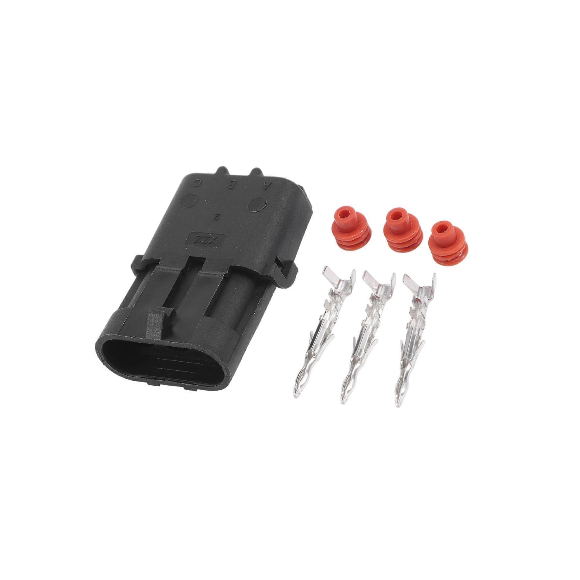 Automotive Wire Connector 3 Pin Waterproof Plug Kit for Car RV Truck Secure Power Transmission