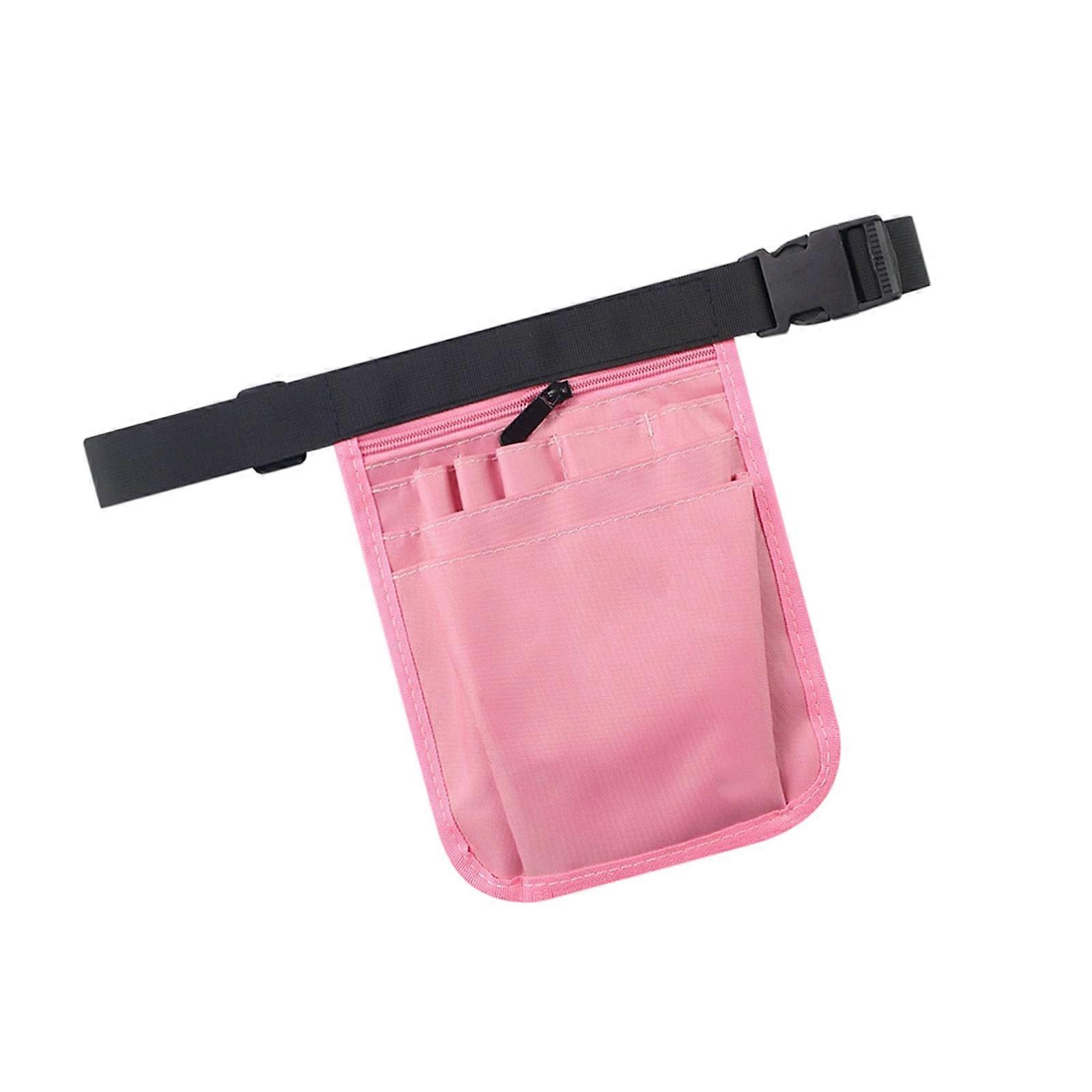 Ergonomic Nurse Waist Bag for Tool Organization for Nurses Stylists Technicians Features Secure Compartments Pouch  Pink