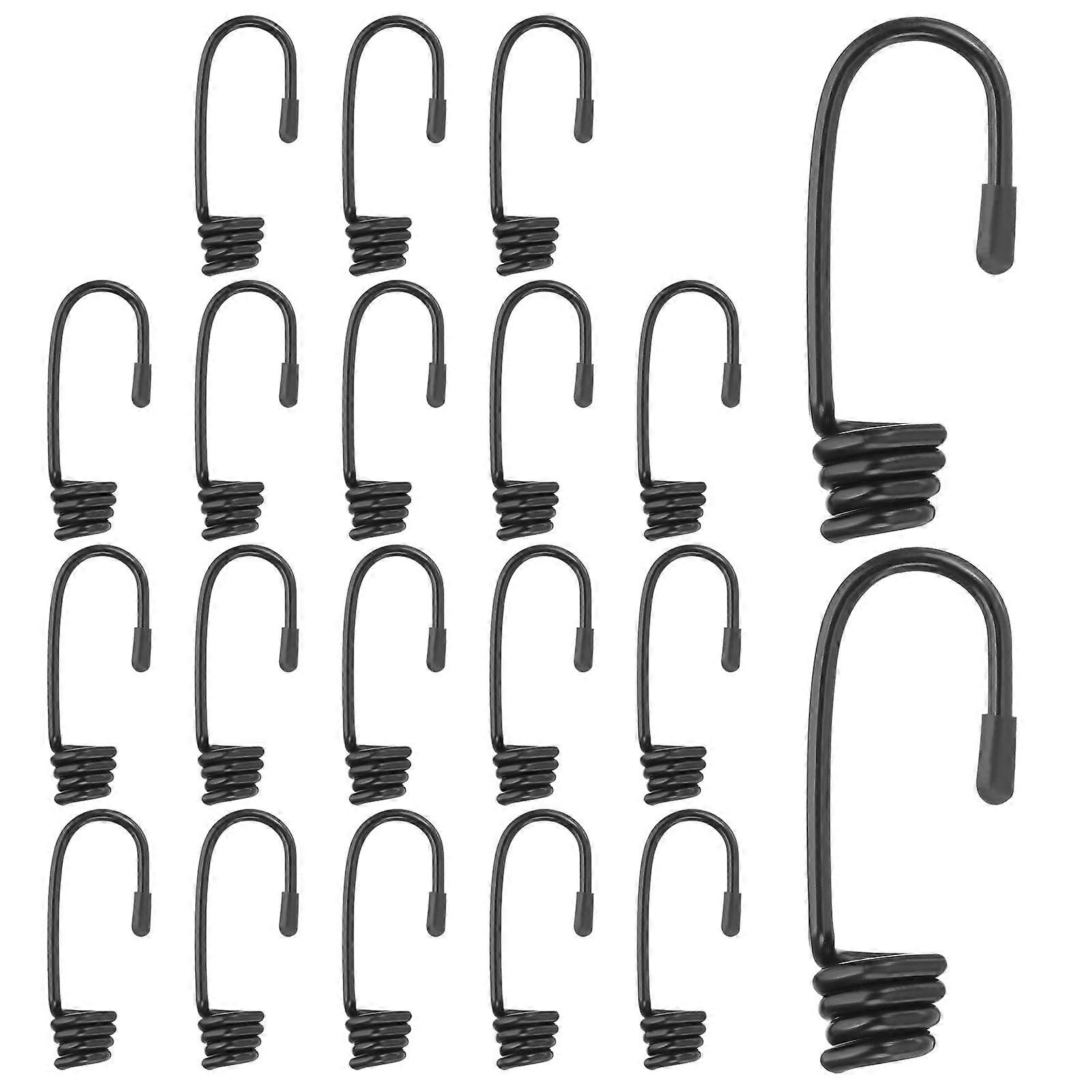 1/4 Inch Bungee Cord Hooks 20pcs Heavy Duty Shock Cord End Hooks for Secure Cargo Camping Outdoors