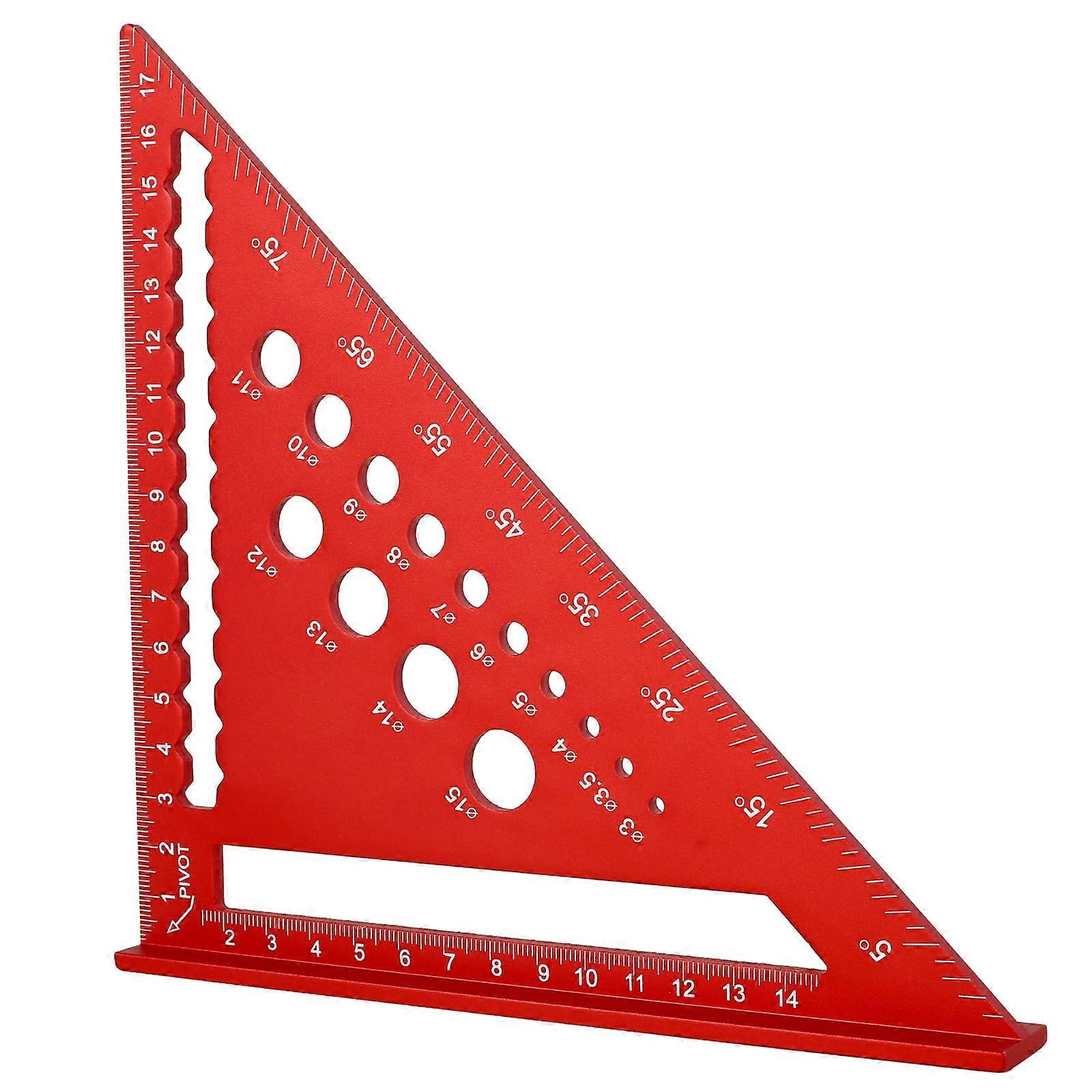 AEVXKHI Aluminum Alloy Carpenter Square Rafter Square Protractor Tool, Woodworking Triangle Ruler, Precise Measuring for Construction