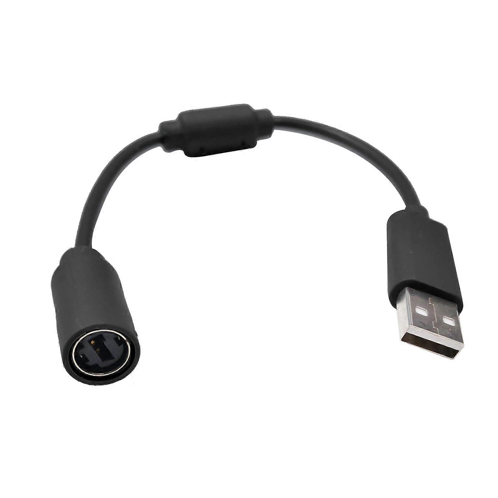 Breakaway Cable Replacement Dongle USB Connector Cord for Xbox 360 Wired Controller – Black