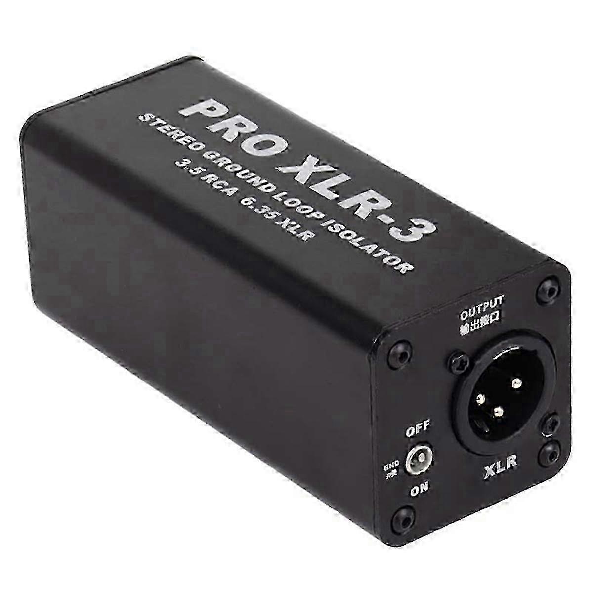 PRO XLR-3 Professional Stereo Ground Loop Isolator 3.5 6.35 XLR Audio Noise Filter Noise Suppressor