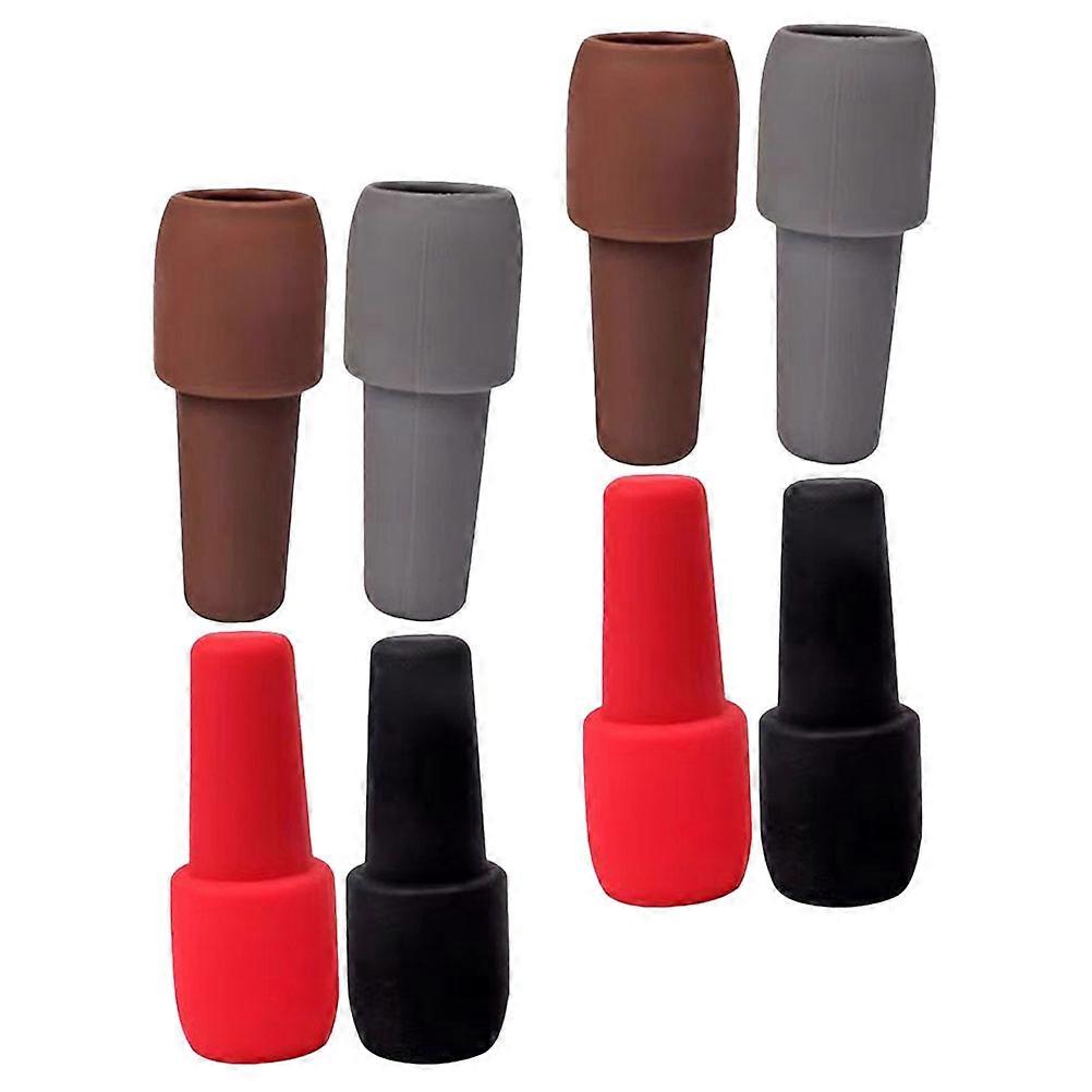 Assorted Color Reusable Silicone Stoppers for Beverage Seal 8Pcs