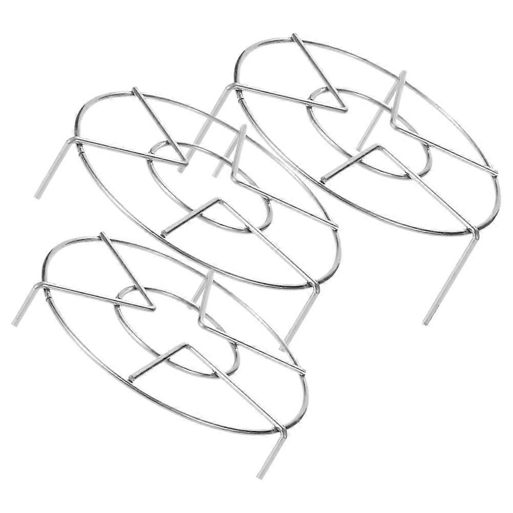 Kitchen Steam Rack for Pot Steaming 3Pcs Silver Galvanized Iron Racks