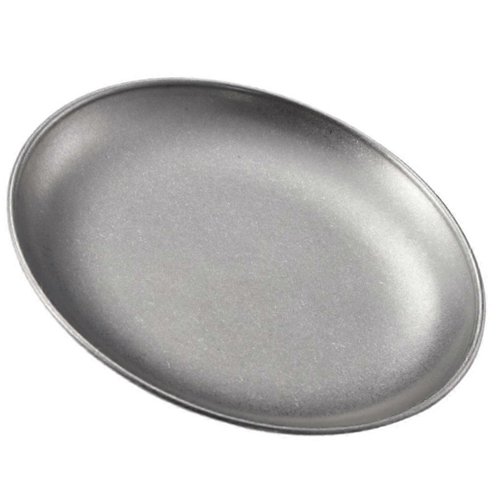 Baking Tray Multi-Function Grilling Platter For Hotels Decorative Tableware Silver 20x20x1.5cm 1Pcs