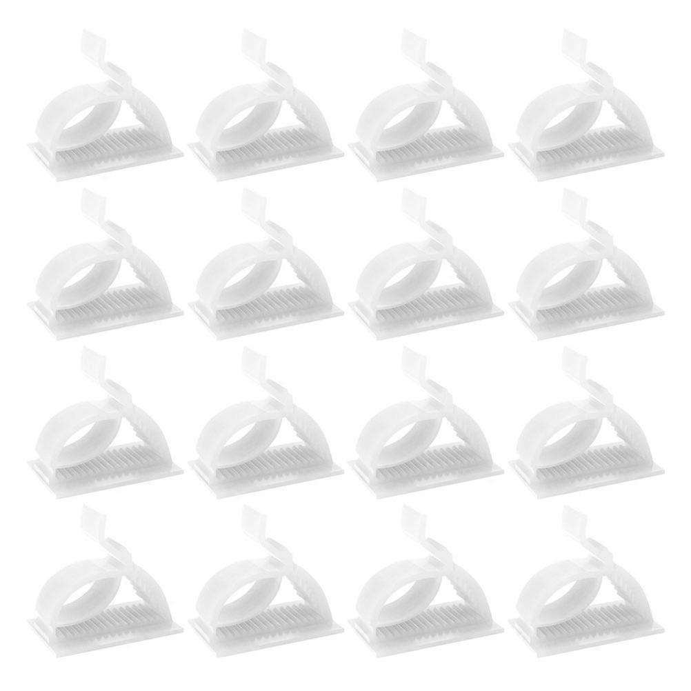 Self-Adhesive Cable Holders for Desktop Cable Management 120Pcs White Plastic