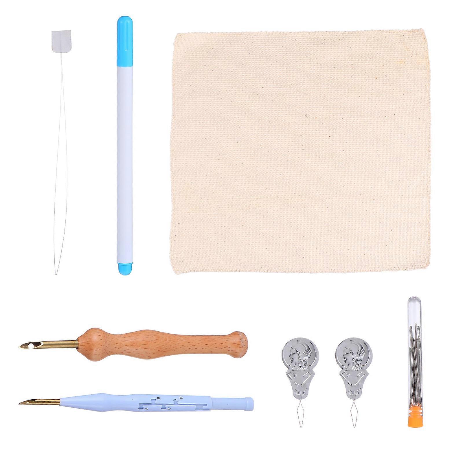 Yarn Punch Needle Embroidery Kit for DIY Use 1Set Assorted Color
