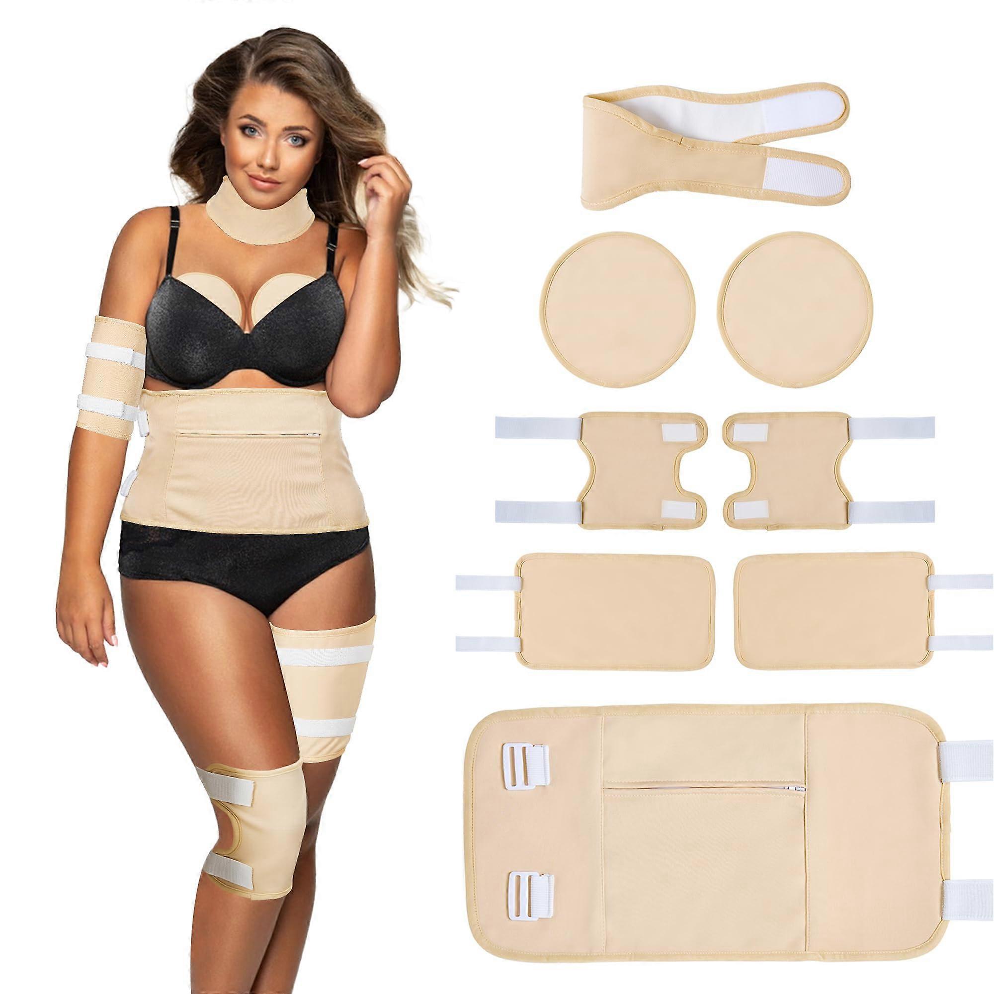 8PCS Organic Castor Oil Pack Set with Adjustable Straps, LeakResistant and Machine Washable