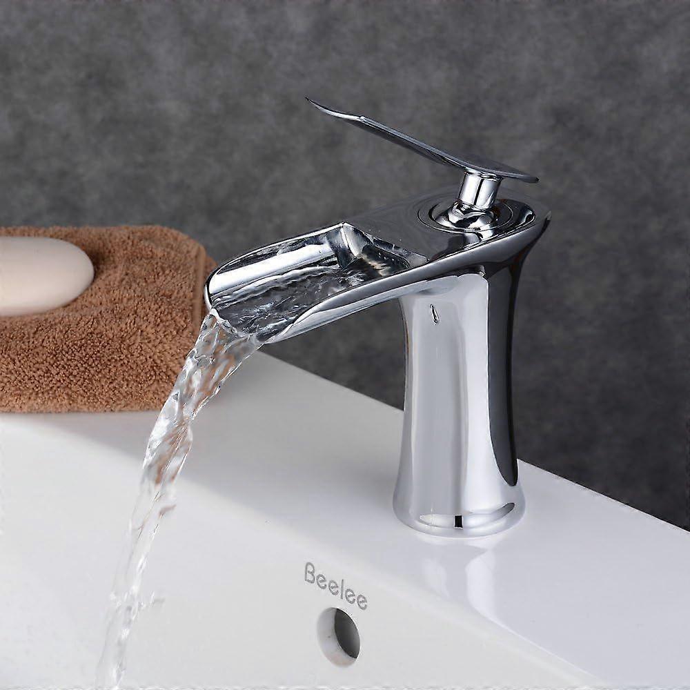 Home Bathroom Chrome Waterfall Mixer Tap for Square Basin