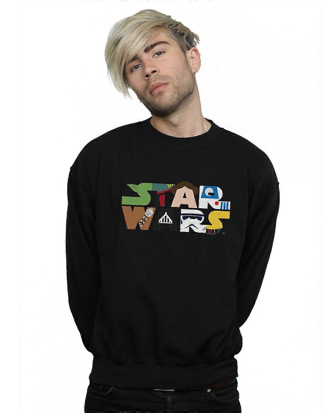 스타워즈 남성용 캐릭터 로고 스웨트셔츠