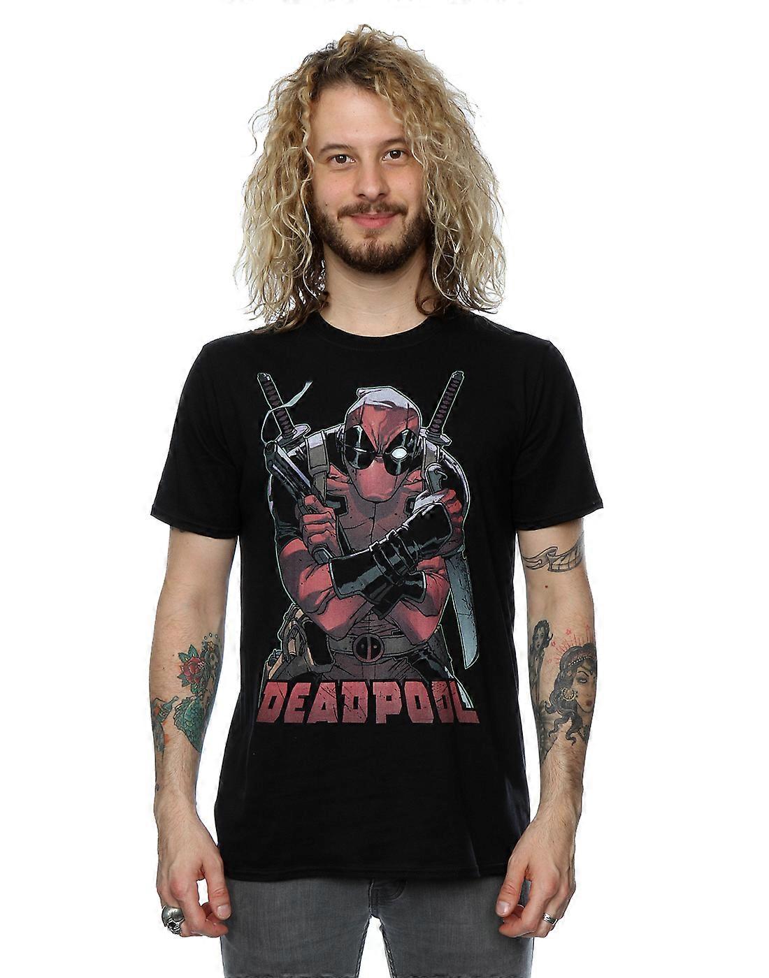 Marvel Men's Deadpool Ready For Action T-Shirt