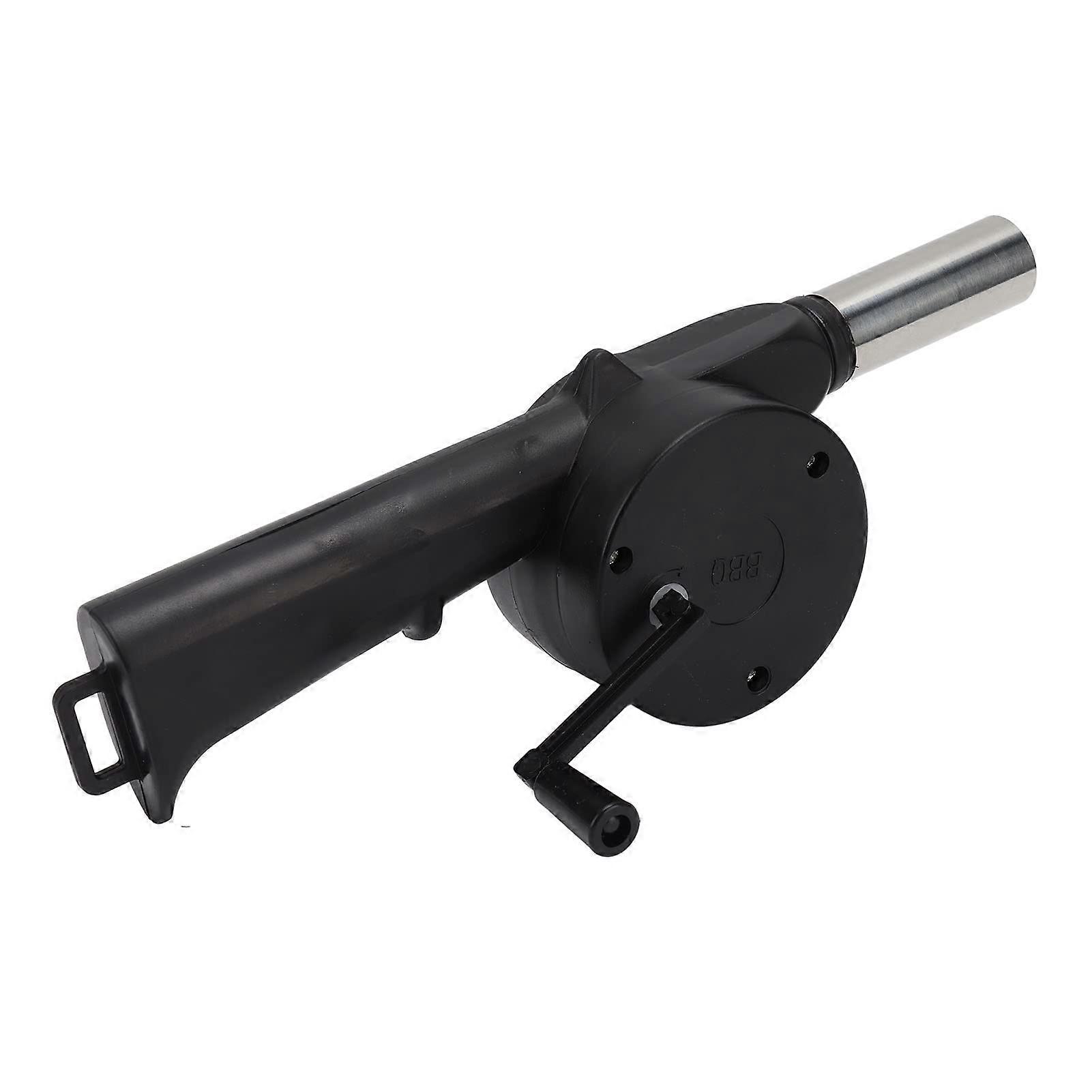 Camping BBQ Fan with Easy Hand Crank Operation for Fireplace, Campfire, Durable Lightweight ABS