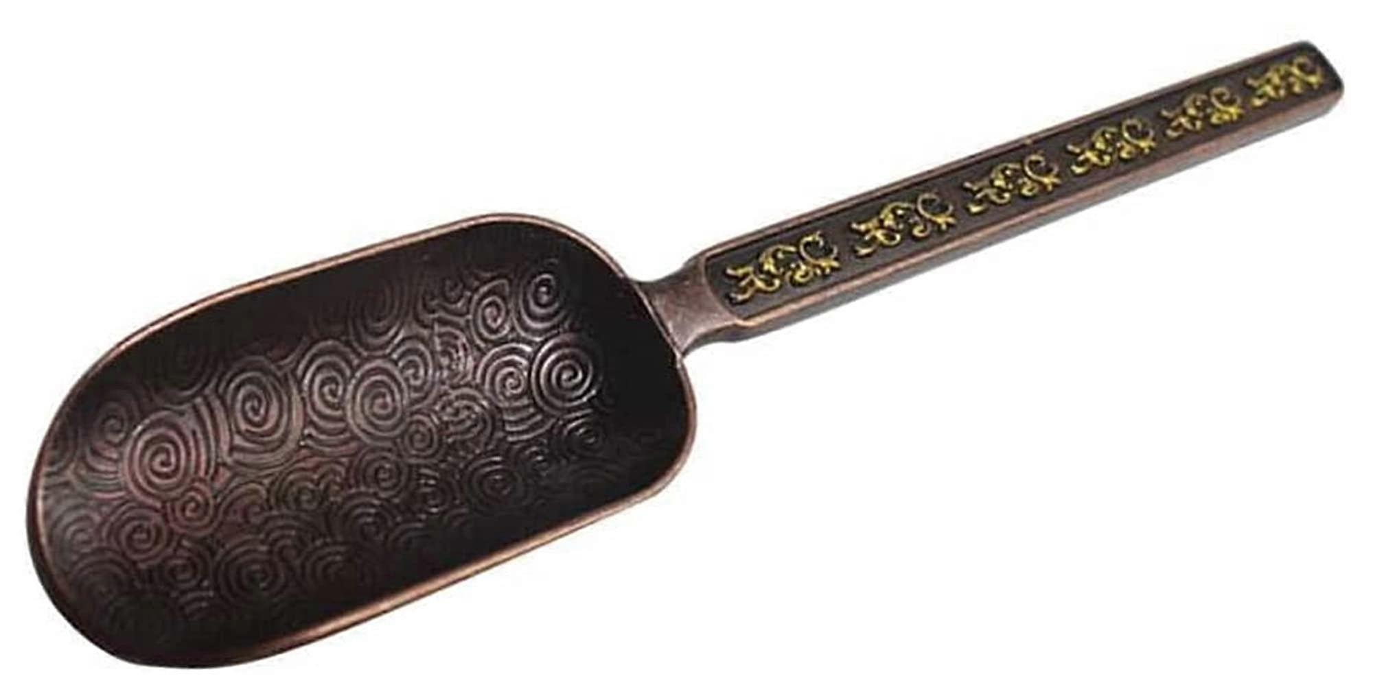 Vintage Copper Tea Scoop Spoon for Loose Leaf Tea  Precise Measuring and Easy Clean Design