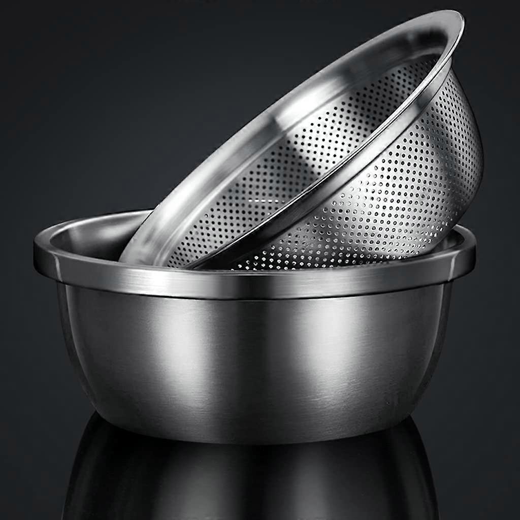 Stainless Steel Mixing Bowl Set with Easy Grip Rolled Edge, Stackable for Baking and Salad