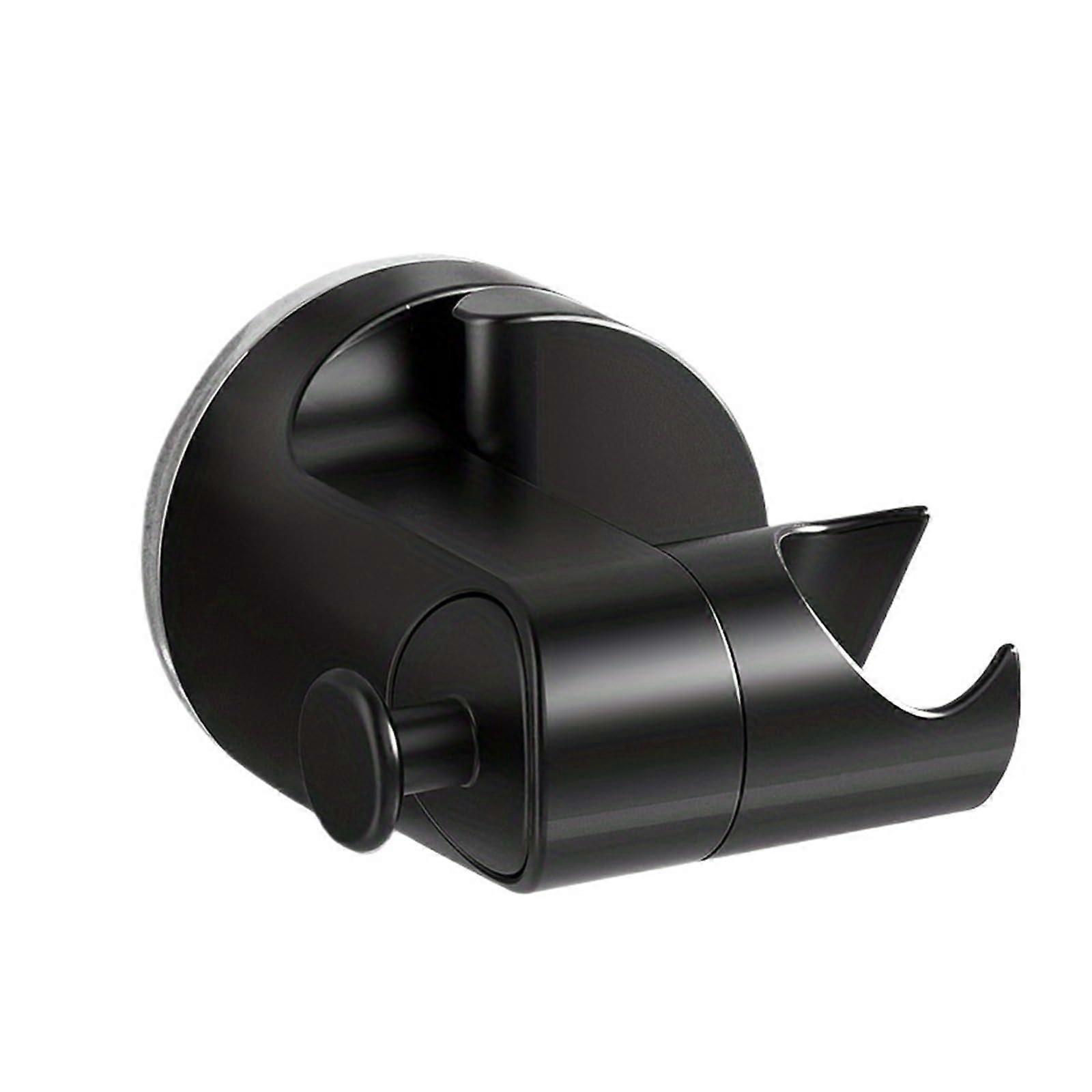 2Pcs SelfAdhesive Adjustable Shower Head Holder with Strong LoadBearing for Bathroom Black