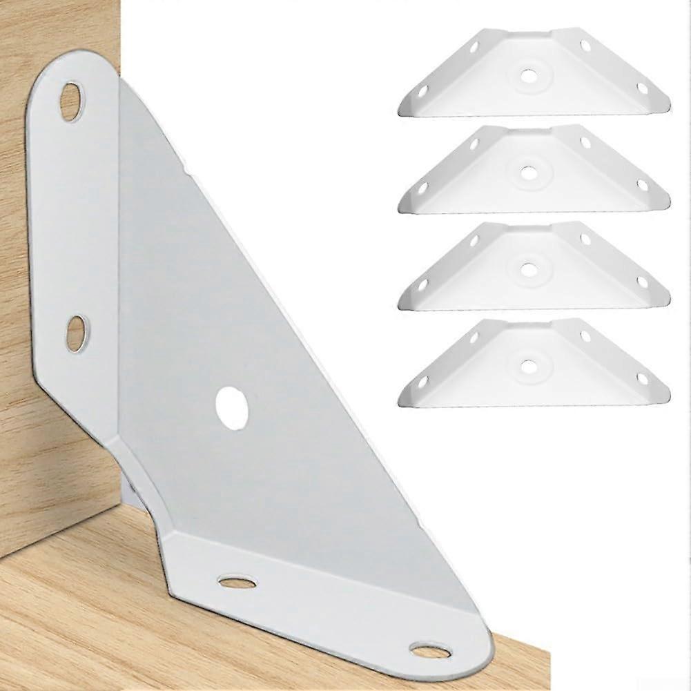 Heavy Duty Triangular Corner Brackets 4 Pack for Furniture Support and Woodworking