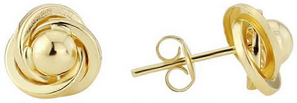 Mark Milton Knot and Ball Stud Earrings - Yellow Gold