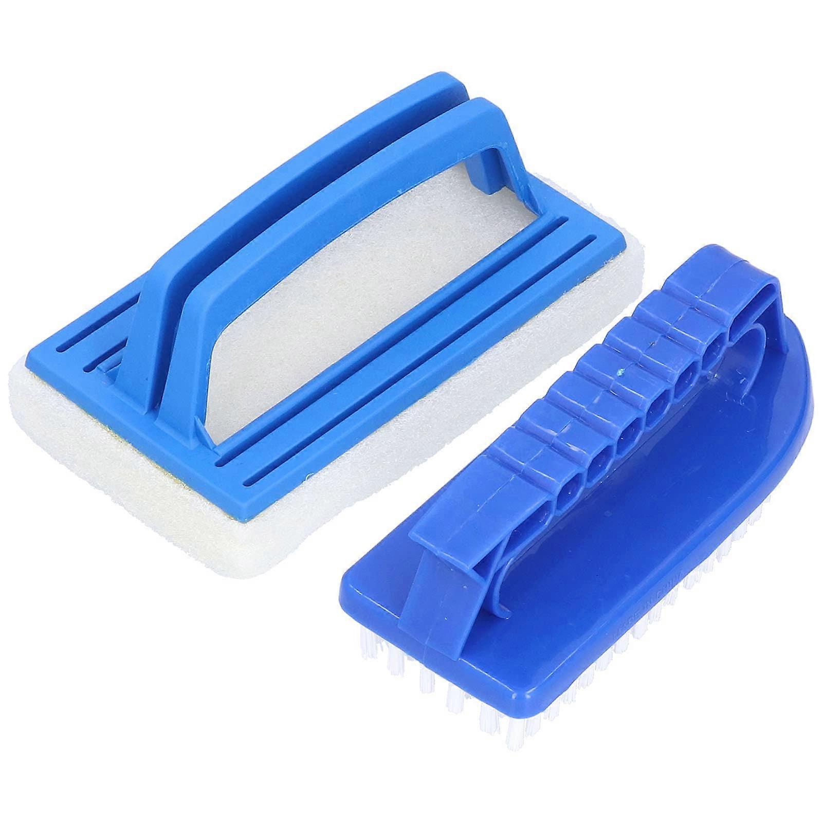 Pool Scrubber Brush with Handle for Swimming Pool Tile Cleaning, Durable Sponge for Versatile Use