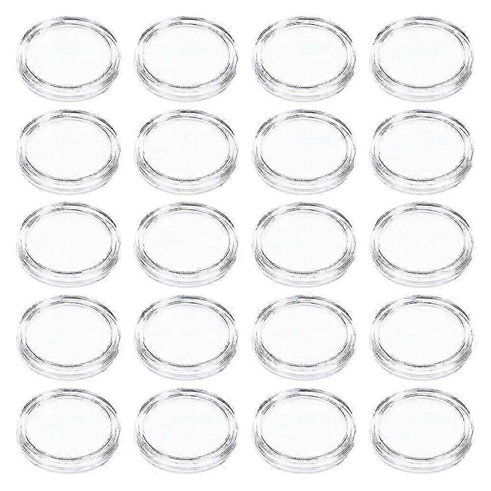 100Pcs Clear Coin Cases, Single Coin Holders, Protective Coin Containers