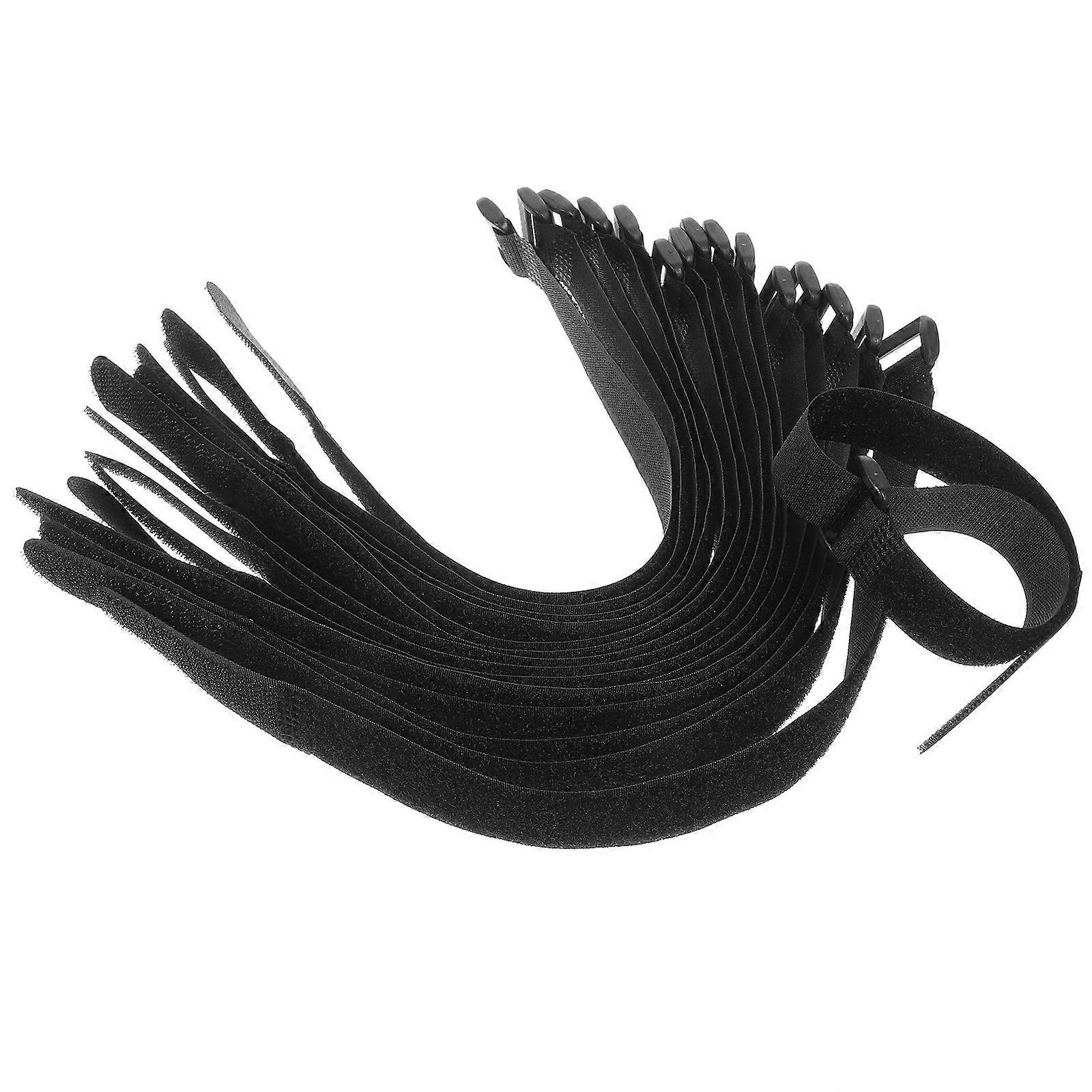 Reusable Nylon Hook and Loop Strap for Cargo Binding 25Pcs Adjustable Straps