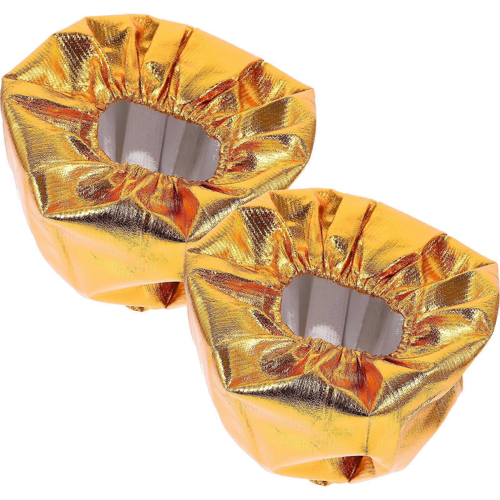 Decorative Flowerpot Protector Using Planter Sleeve 8Pcs Set Golden