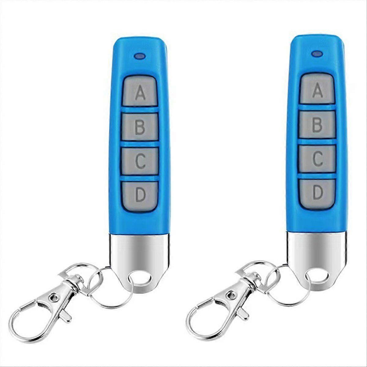 2pcs 433MHz Remote Control Compact Wireless Duplicator for Garage Doors Systems Universal Compatibility Blue
