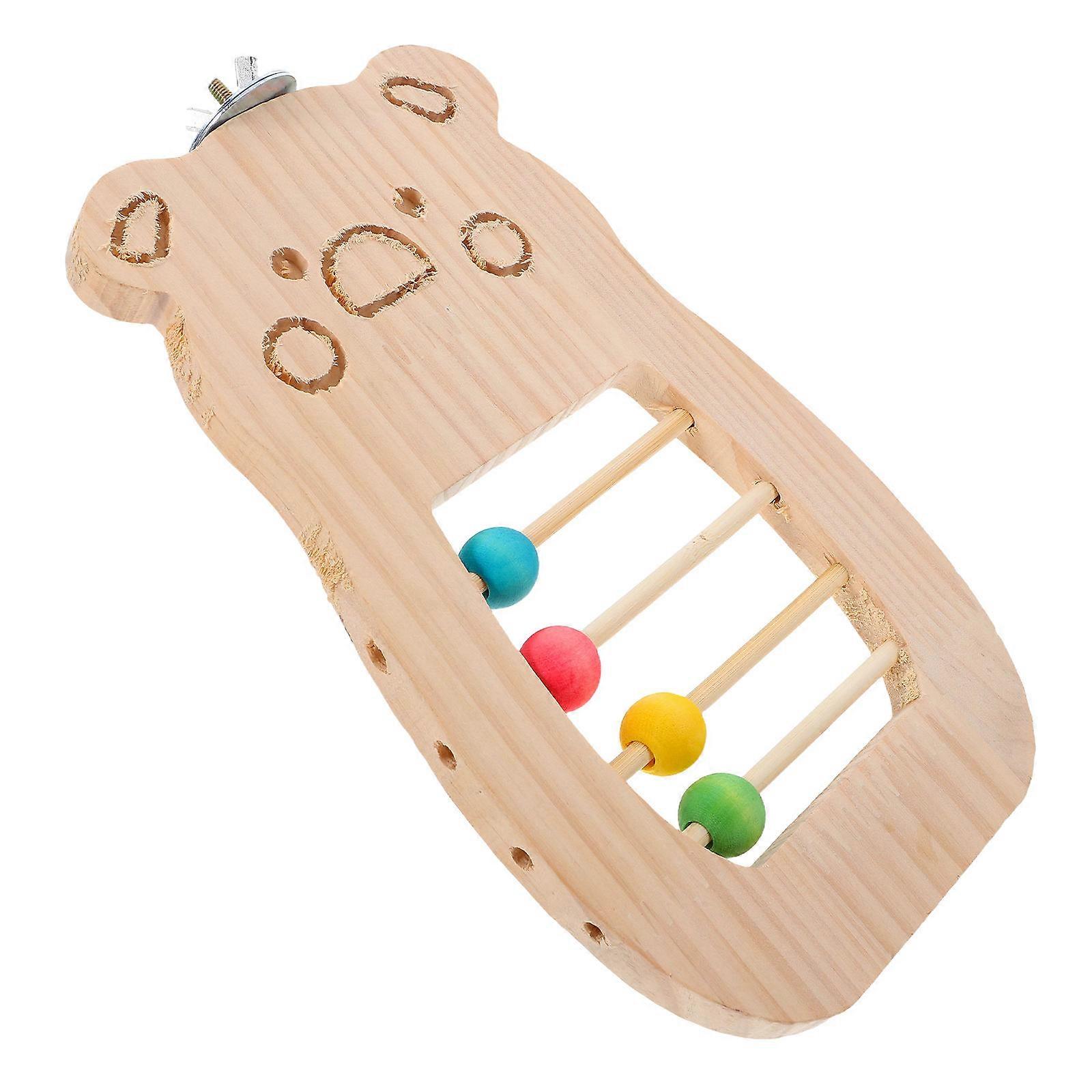 Parrot Cage Wooden Platform Stand for Jumping Use 5Pcs Perch Set