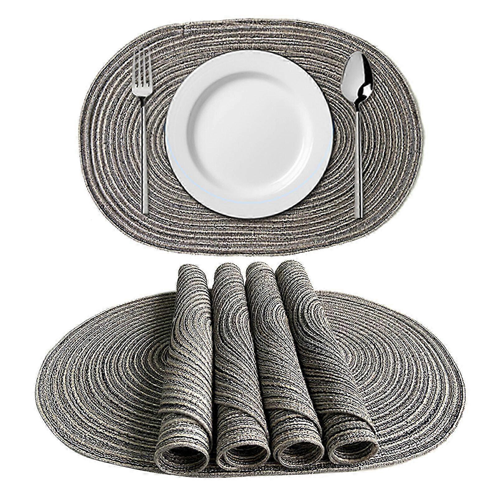 Set de table ovale résistant à la chaleur - Coussin isolant lavable antidérapant
