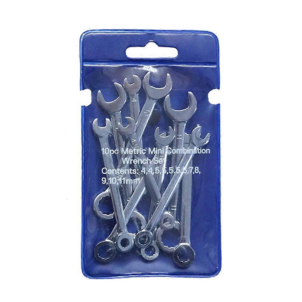 10pcs Mini Spanner Wrenches Set Explosion-proof Pocket Spanner Wrenches Hand Tool British Metric Type Optional