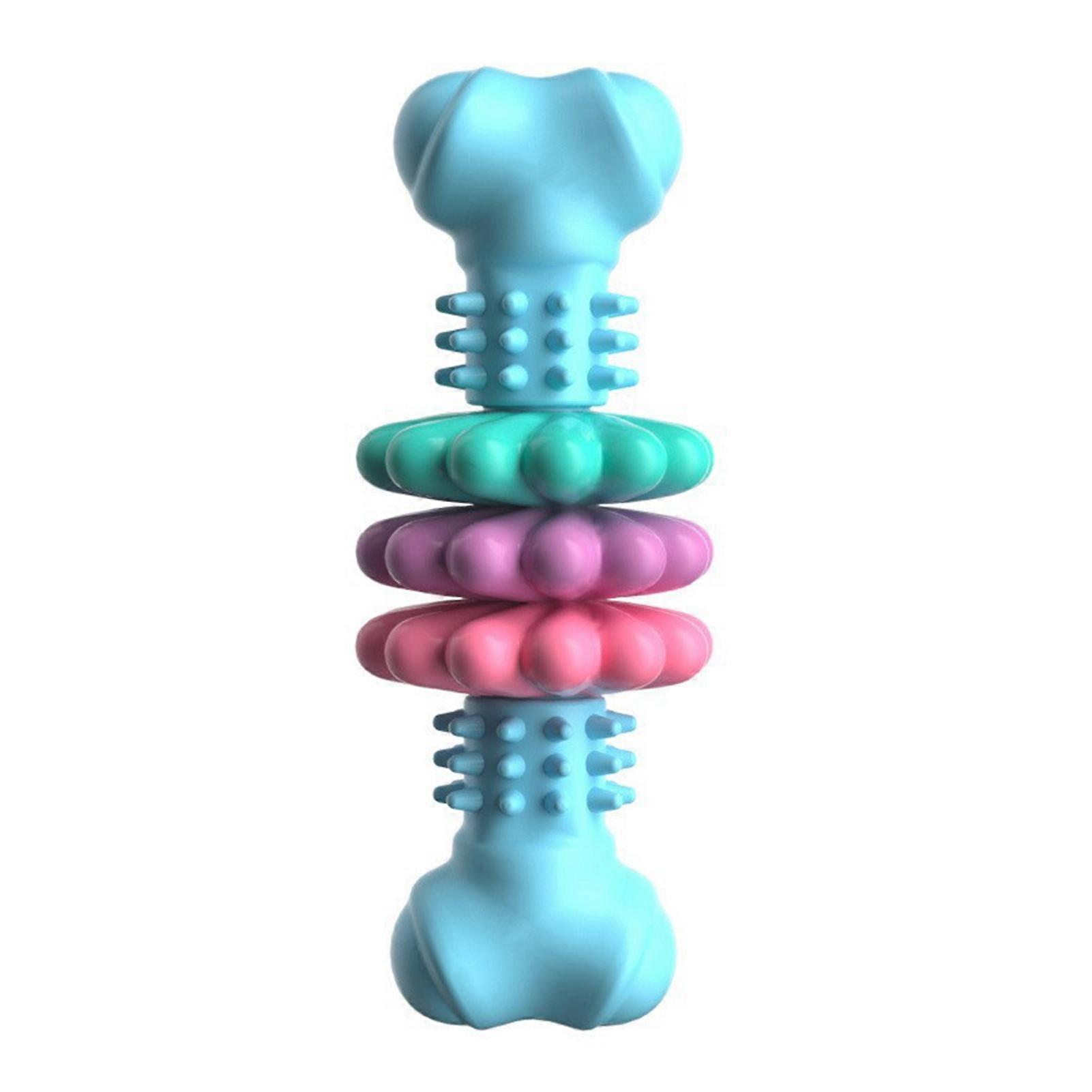 Dog Chew Toy - with Bone Shape & Raised Particles - for Teeth Cleaning