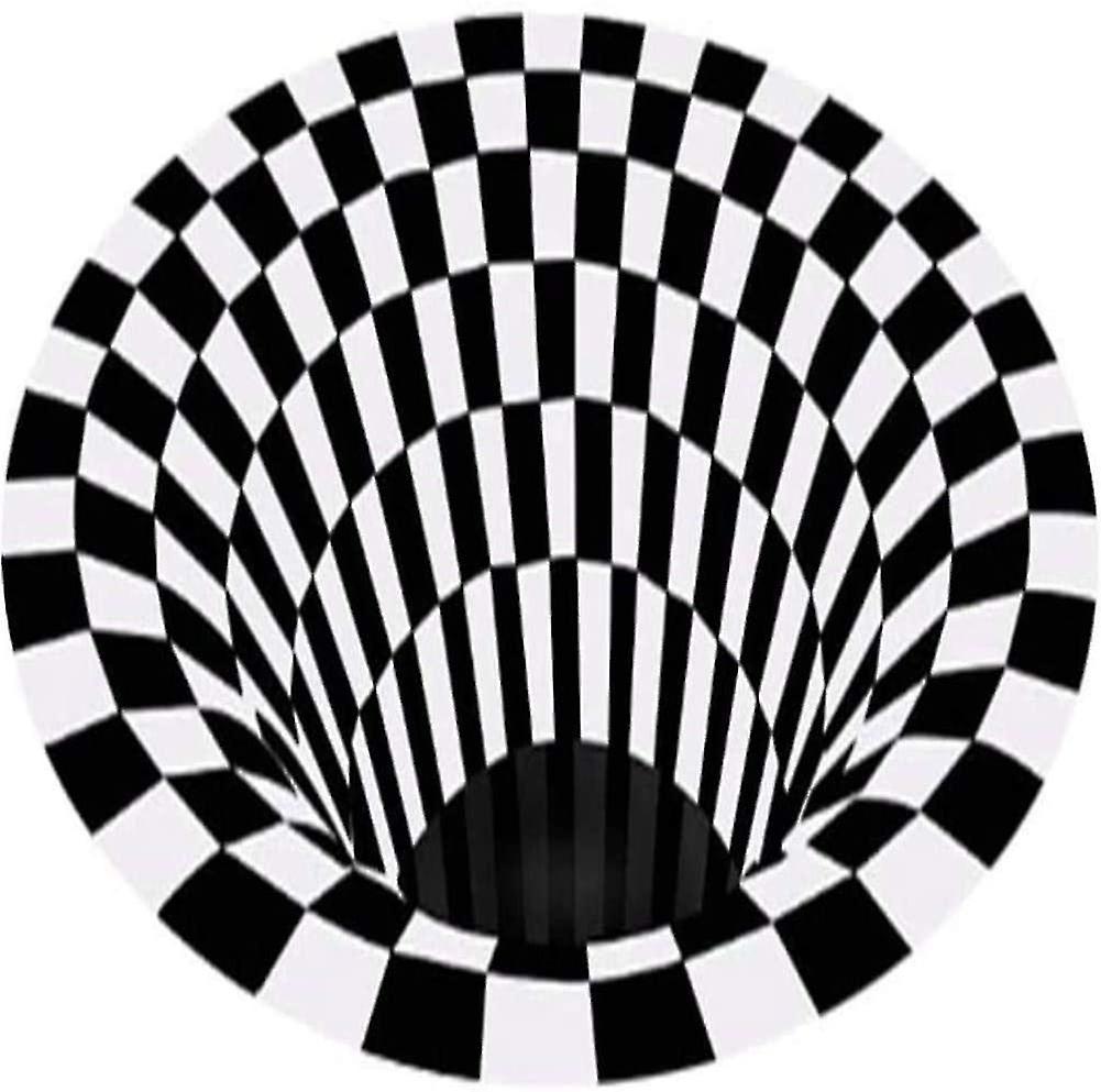 Illusion Carpet Non slip Floor Mat Black White Lattice 3d Carpet Flooring & Carpet