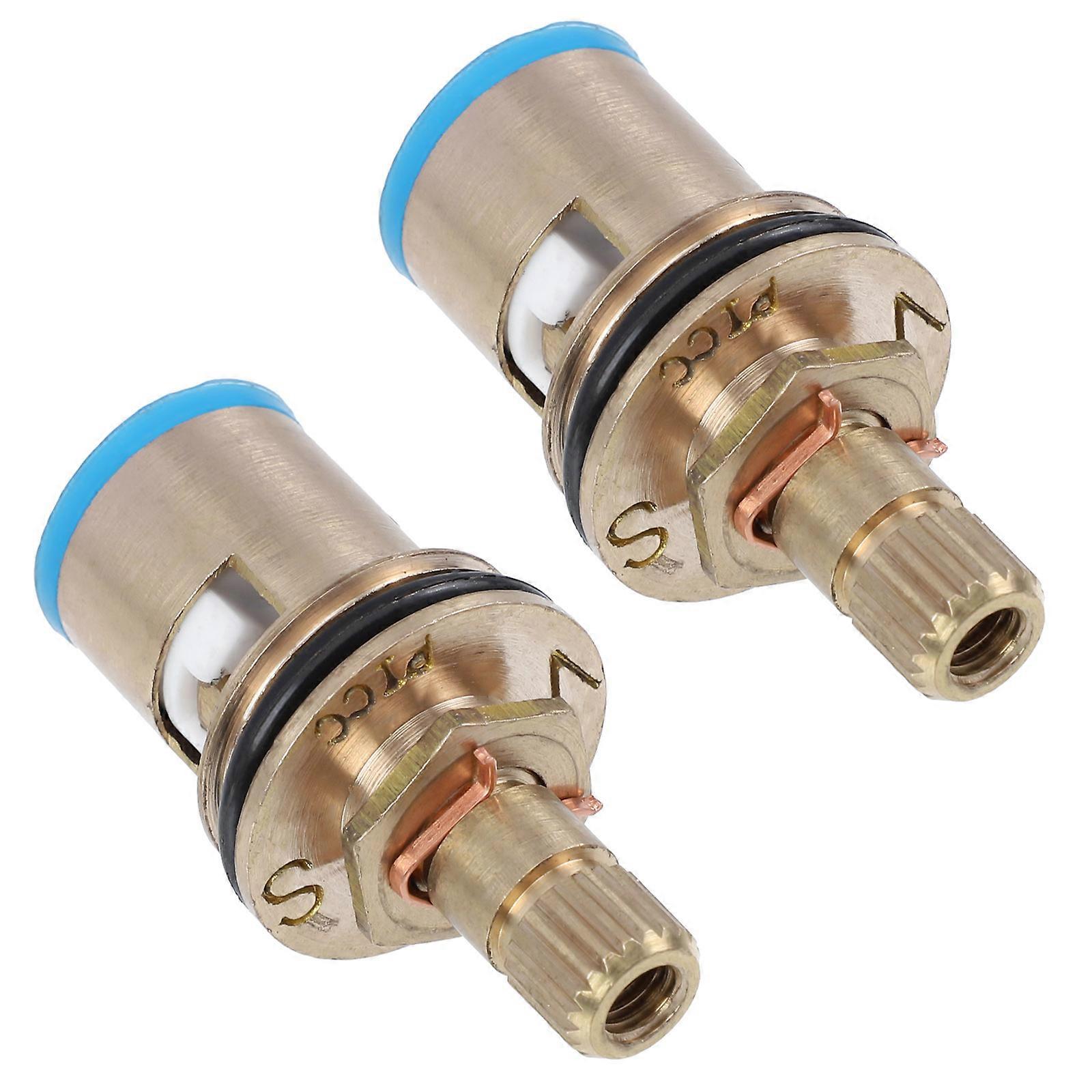 Copper Faucet Valves Core for Hot and Cold Water Function 2Pcs Set