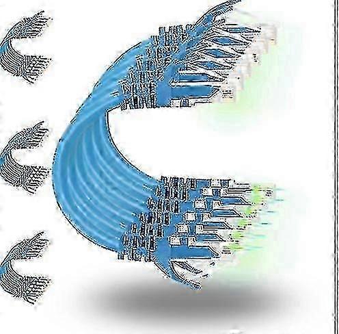 Patchkabel Cat6 1ft 24 Pack, Ethernet Patchkabel 10g, Cat 6 Patchkabel