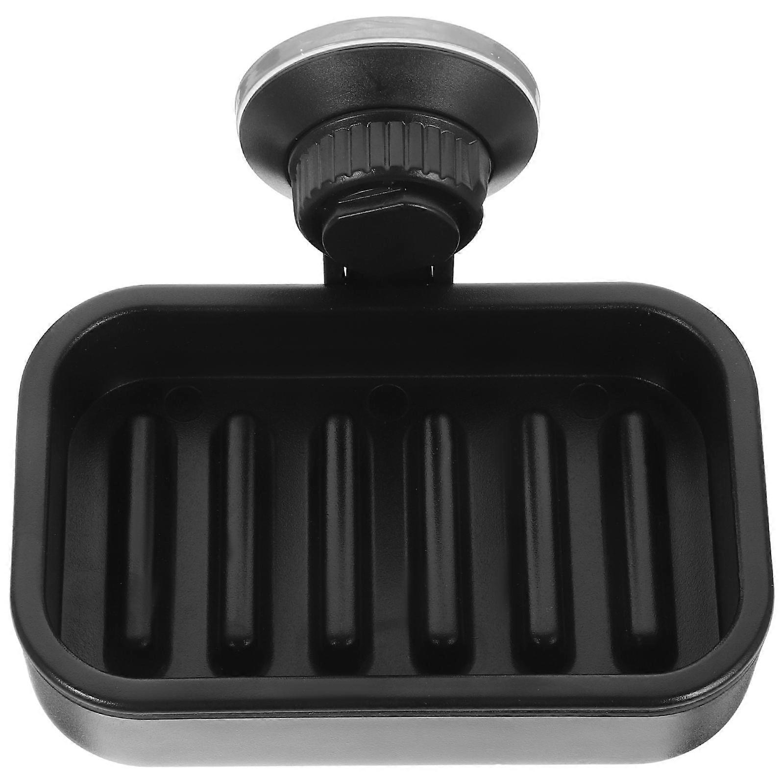 Black Suction Soap Dish Holder for Holding Soap 2Pcs Pack