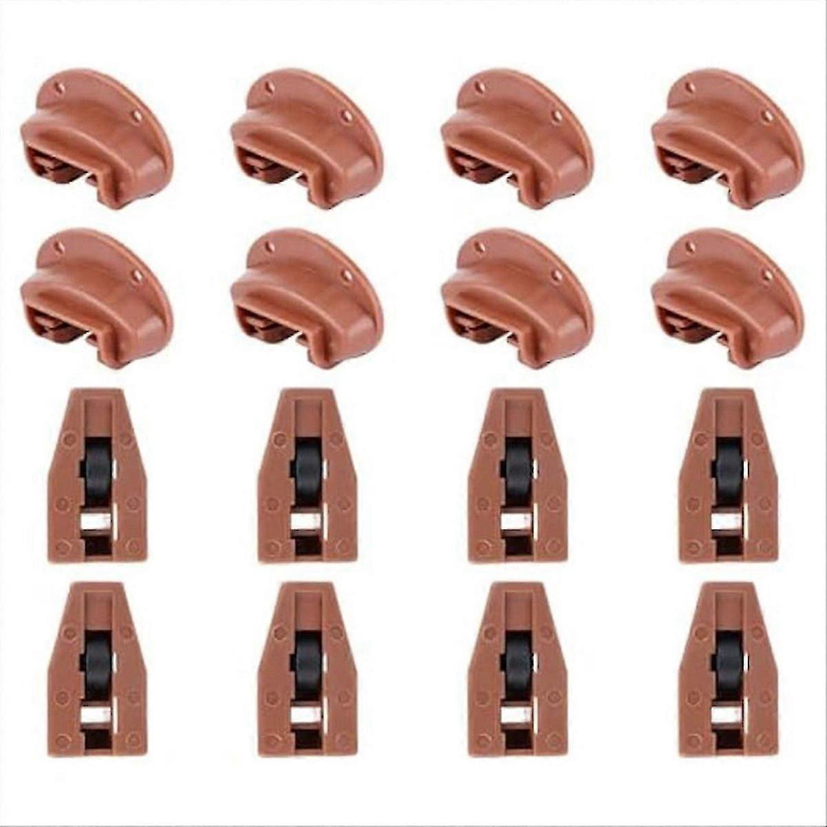 8Sets Plastic Drawer Track Guides Kit,Drawer Slides Guides