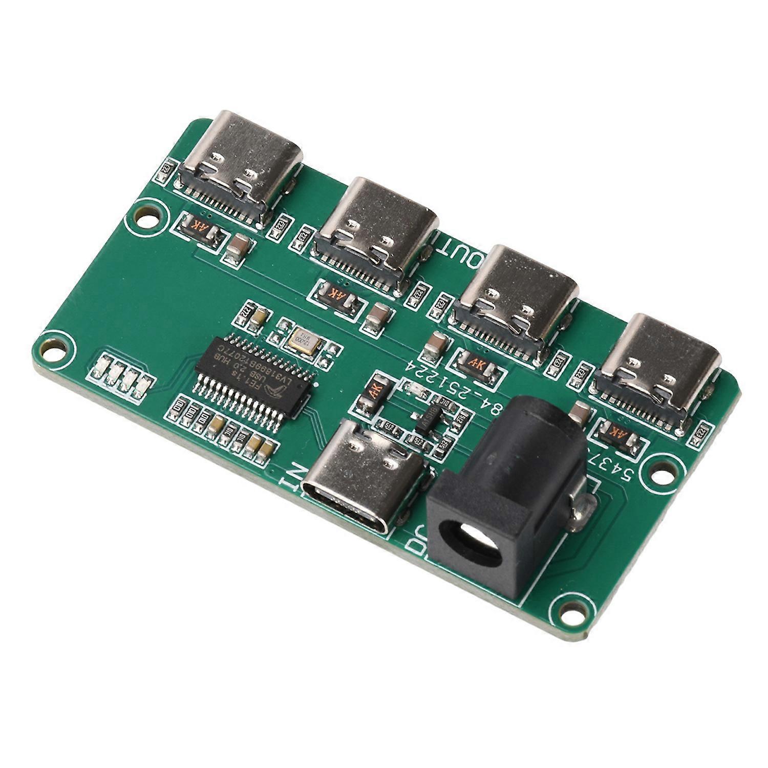 Multifunctional USB Hub Module 4 Port USB 2.0 HUB Splitter Module Overcurrent Protective Plug Play Development Board Multicolor