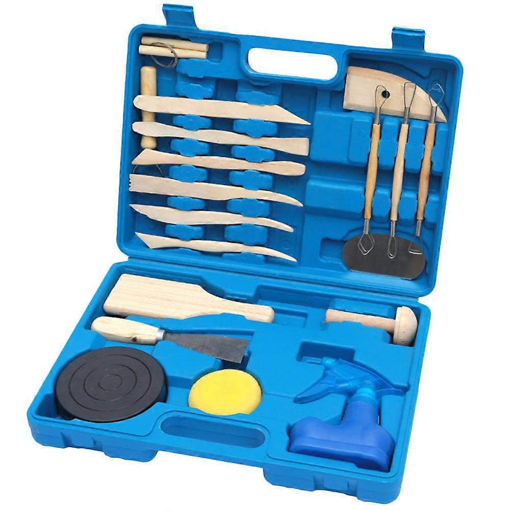Clay Figurine Instruments for Modeling 19Pcs Clay Sculpturing Tool Kit
