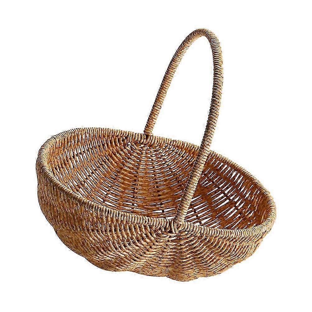 Handheld Woven Basket Multi-Function Fruit Picking Basket for Storage