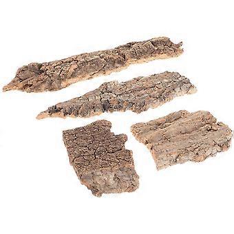 Lot de 4 écorces pour reptiles, décoration pour terrarium, écorce d'arbre, cachette pour reptiles