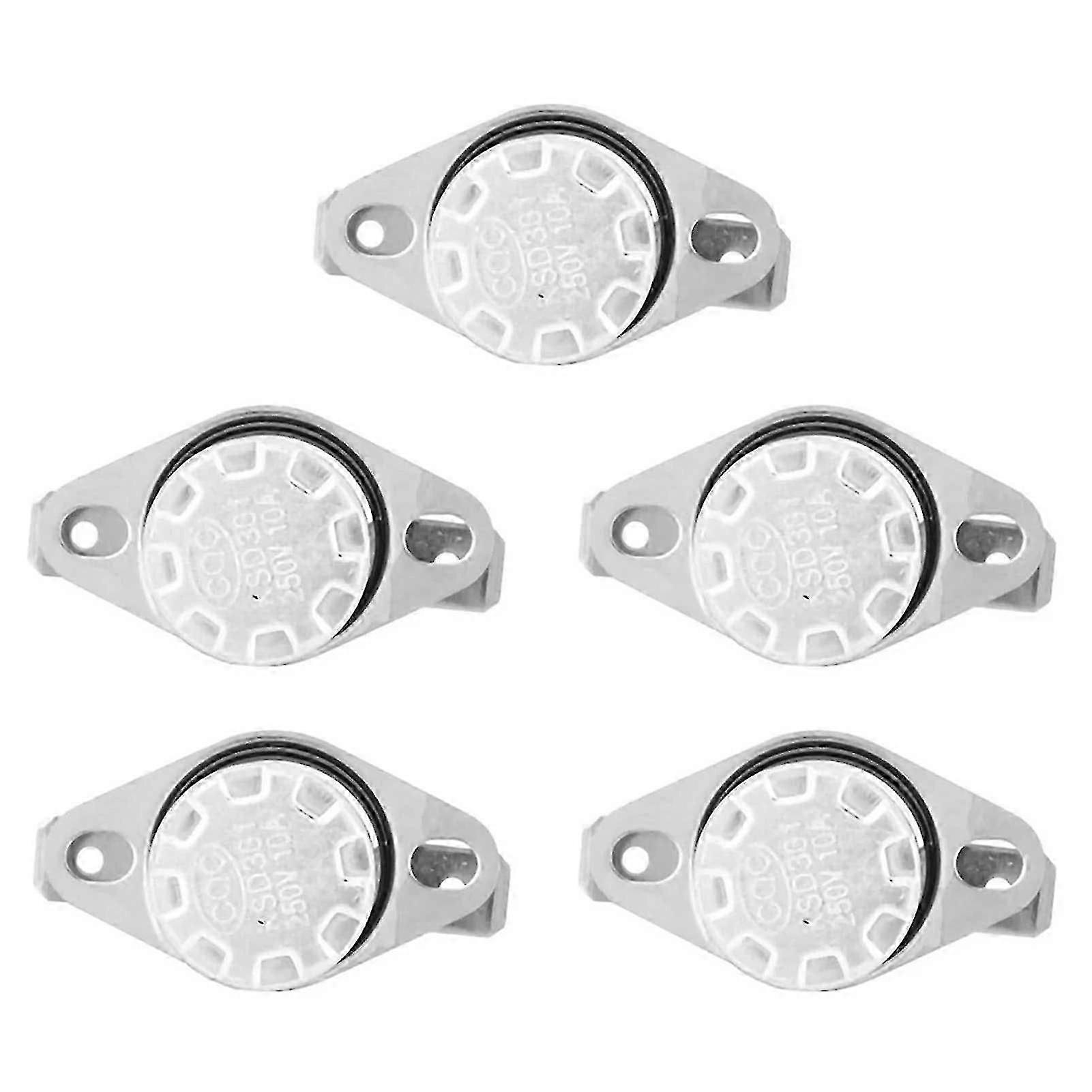 5 Pcs KSD301 10A 250V Temperature Switch Normal Open NC Adjust Temperature Switch compatible with Heating Unit