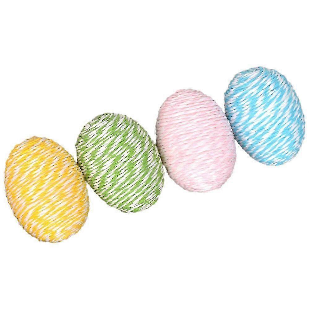 Egg Shaped Foam Balls | Easter Decoration | 4Pcs Assorted Colors
