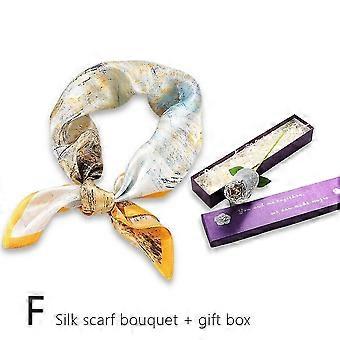 Silk Scarves for Woman Pattern Smooth Spring Summer Sun Protection Silk Scarf New Arrival S06