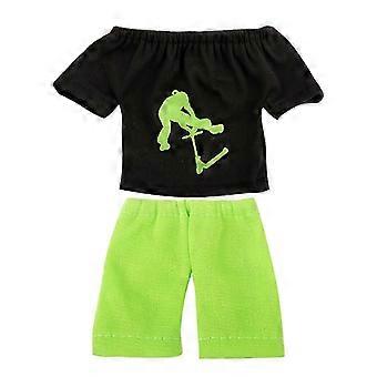 Mini abbigliamento per dita per bambini, set di pantaloni e maglietta per fingerboarding.