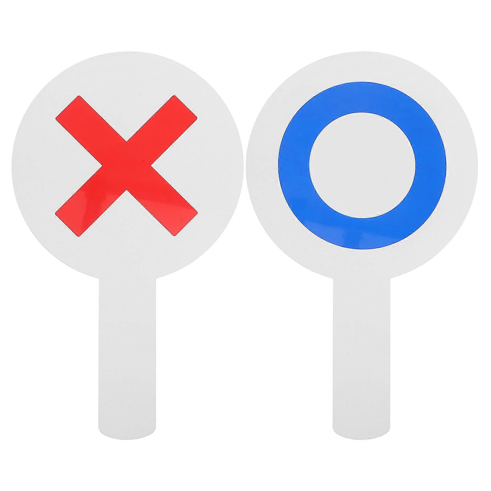 Handheld Classroom Voting Paddles for Teachers with Double-Sided Answer Function 2Pcs