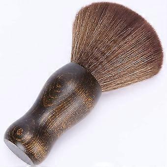Professionell barberare hals Duster Hair Trimming Kit Hair Salon Hårborttagningsborste Broken Hair Comb Special Cleaning Brush (brun) (1st)